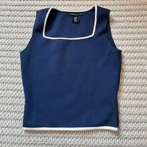 Sincerely Jules Navy White Trim Tank